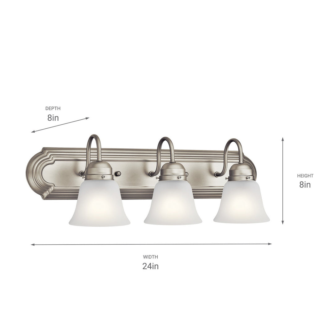 Kichler Canada - 5337NIS - Three Light Bath - Brushed Nickel