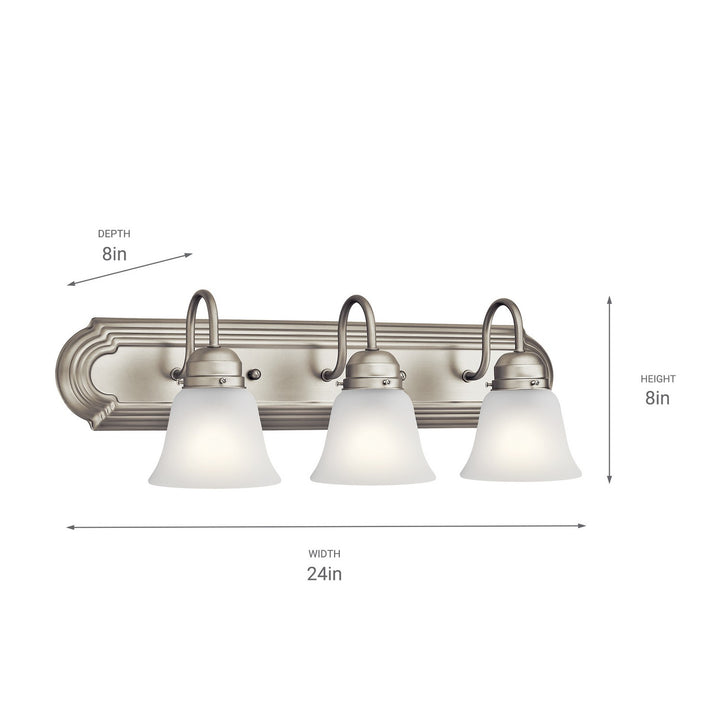 Kichler Canada - 5337NIS - Three Light Bath - Brushed Nickel