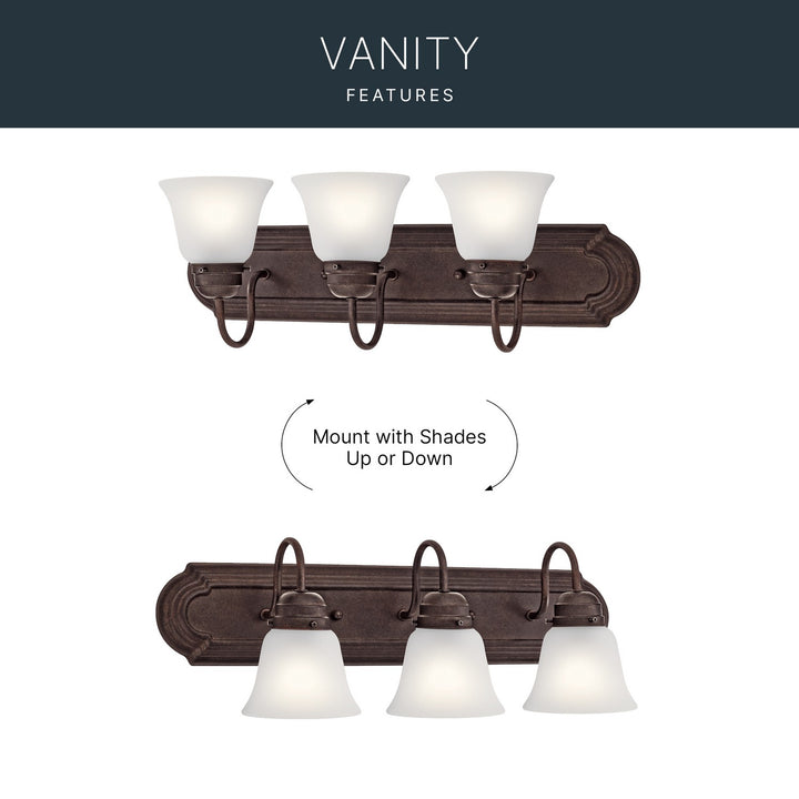 Kichler Canada - 5337TZS - Three Light Bath - Tannery Bronze
