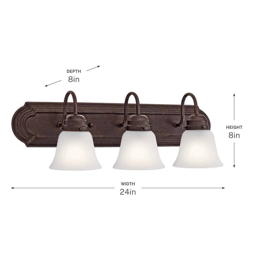 Kichler Canada - 5337TZS - Three Light Bath - Tannery Bronze