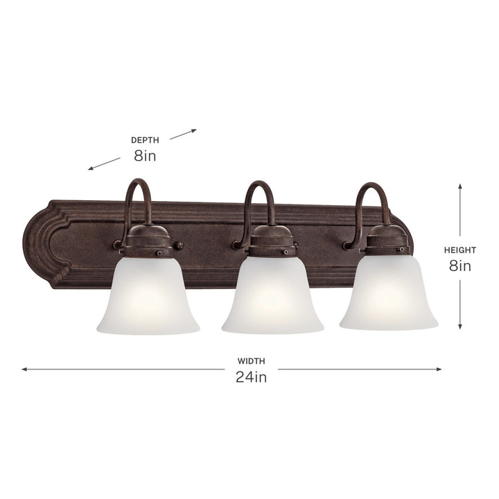 Kichler Canada - 5337TZS - Three Light Bath - Tannery Bronze