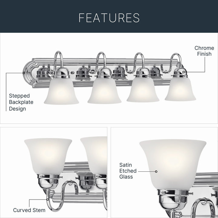 Kichler Canada - 5338CHS - Four Light Bath - Chrome