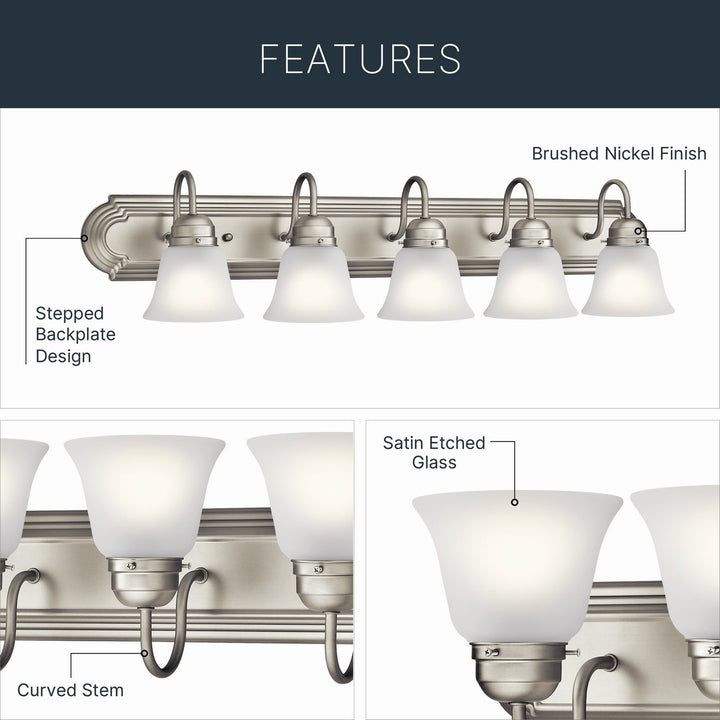 Kichler Canada - 5338NIS - Four Light Bath - Brushed Nickel