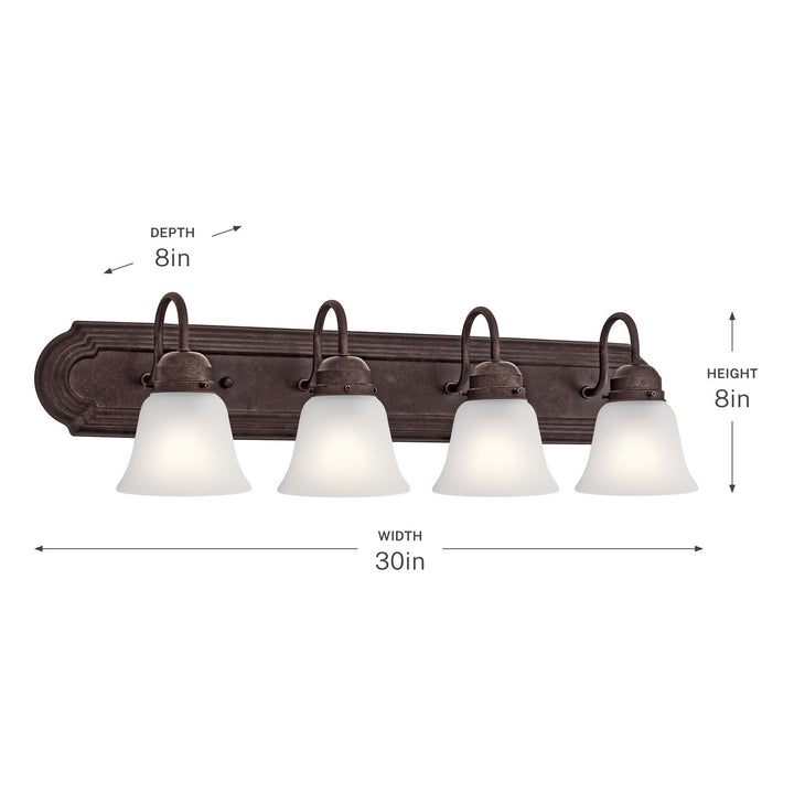 Kichler Canada - 5338TZS - Four Light Bath - Tannery Bronze