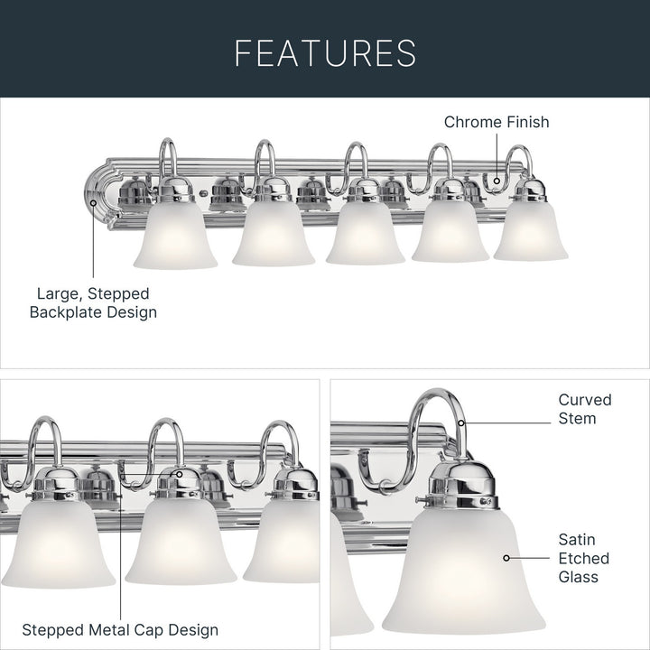 Kichler Canada - 5339CHS - Five Light Bath - Chrome