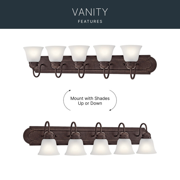 Kichler Canada - 5339TZS - Five Light Bath - Tannery Bronze