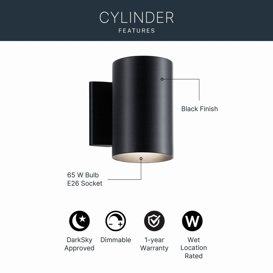 Kichler Canada - 9234BK - One Light Outdoor Wall Mount - Black