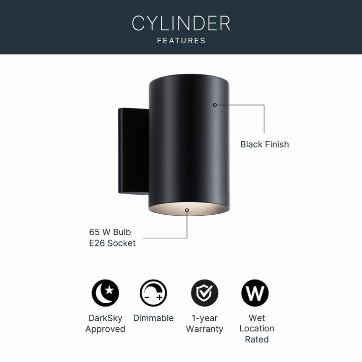 Kichler Canada - 9234BK - One Light Outdoor Wall Mount - Black