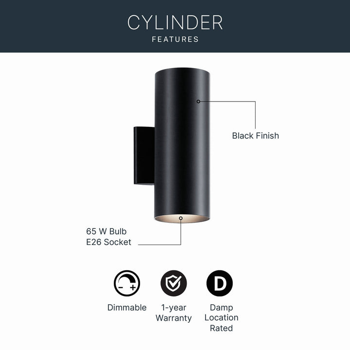 Kichler Canada - 9244BK - Two Light Outdoor Wall Mount - Black