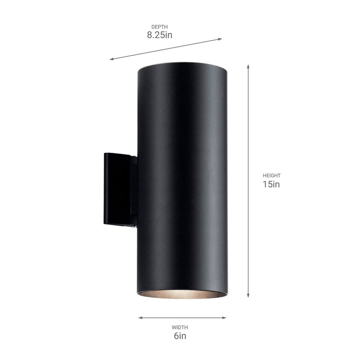 Kichler Canada - 9246BK - Two Light Outdoor Wall Mount - Black