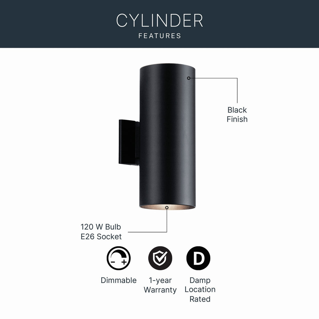 Kichler Canada - 9246BK - Two Light Outdoor Wall Mount - Black