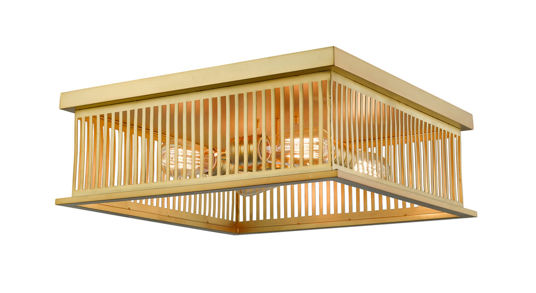 Camellia Four Light Flush Mount in Brass - available from The Lighting Shoppe, trusted by Canadian homeowners