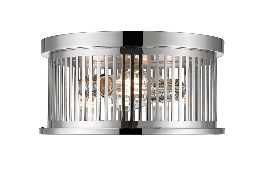 Camellia Two Light Flush Mount in Polished Nickel - available from The Lighting Shoppe, trusted by Canadian homeowners