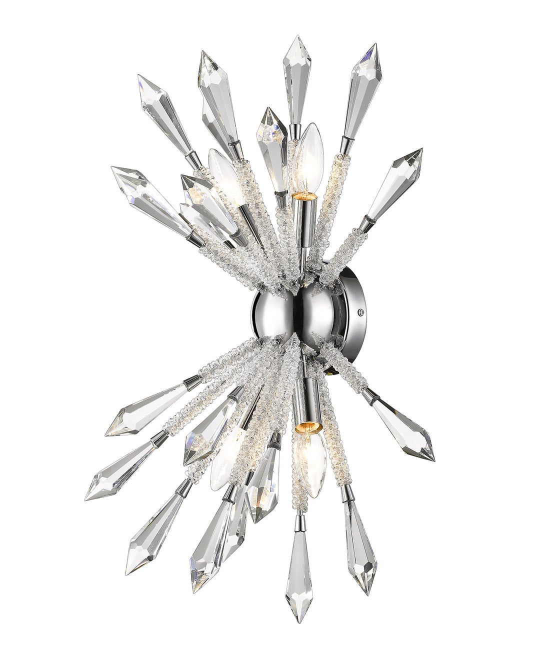 Soleia Four Light Wall Sconce in Chrome - available from The Lighting Shoppe, trusted by Canadian homeowners