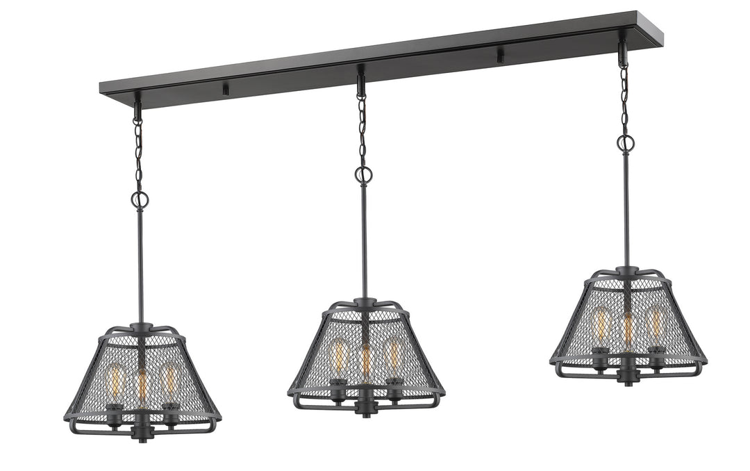 Iuka Nine Light Linear Chandelier in Bronze - available from The Lighting Shoppe, trusted by Canadian homeowners