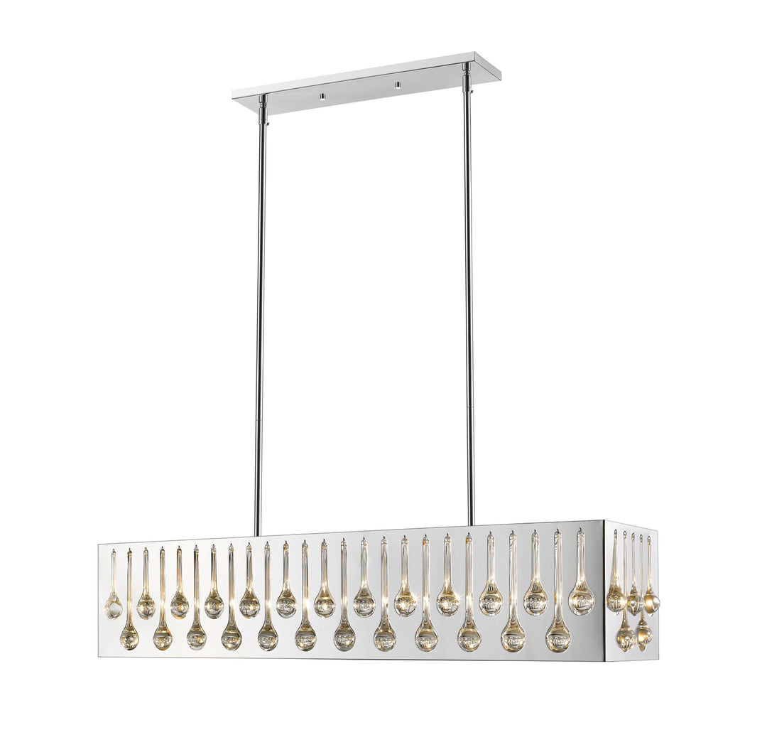 Oberon Seven Light Linear Chandelier in Chrome - available from The Lighting Shoppe, trusted by Canadian homeowners