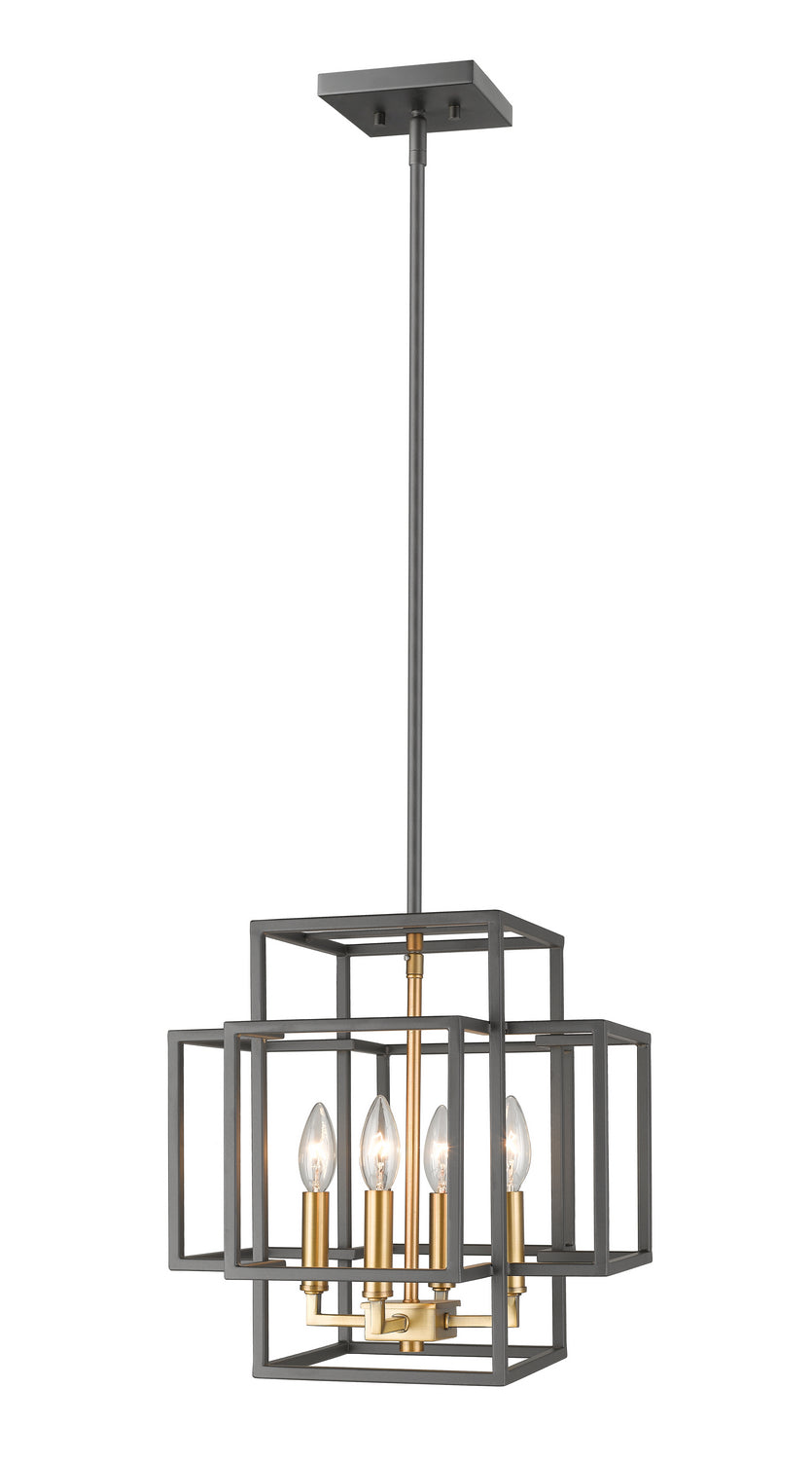 Z-Lite Canada - 454-14BRZ-OBR - Four Light Pendant - Titania - Bronze + Olde Brass