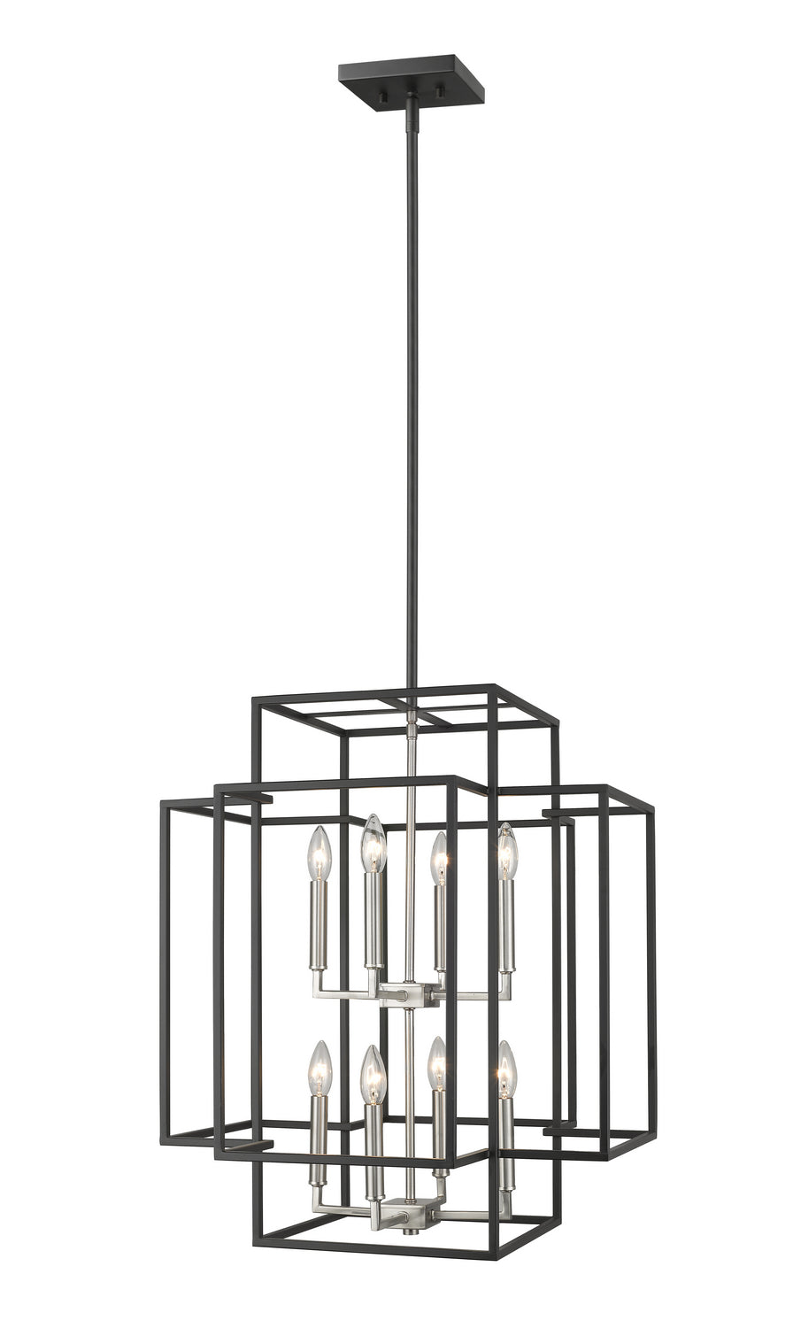 Z-Lite Canada - 454-28BK-BN - Eight Light Chandelier - Titania - Black + Brushed Nickel