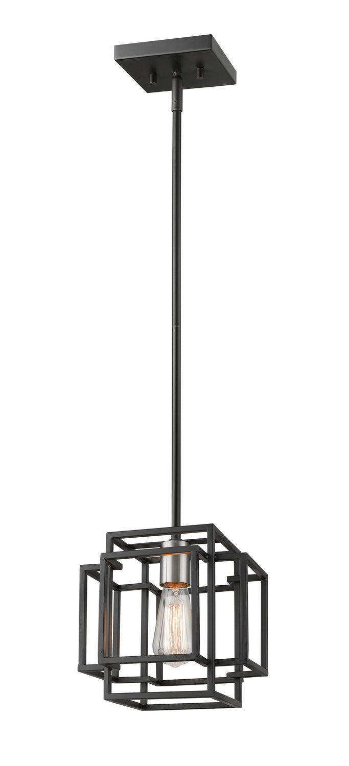 Titania One Light Pendant in Black + Brushed Nickel - available from The Lighting Shoppe, trusted by Canadian homeowners