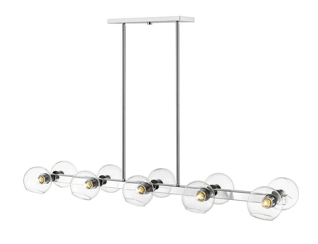 Marquee Ten Light Linear Chandelier in Chrome - available from The Lighting Shoppe, trusted by Canadian homeowners