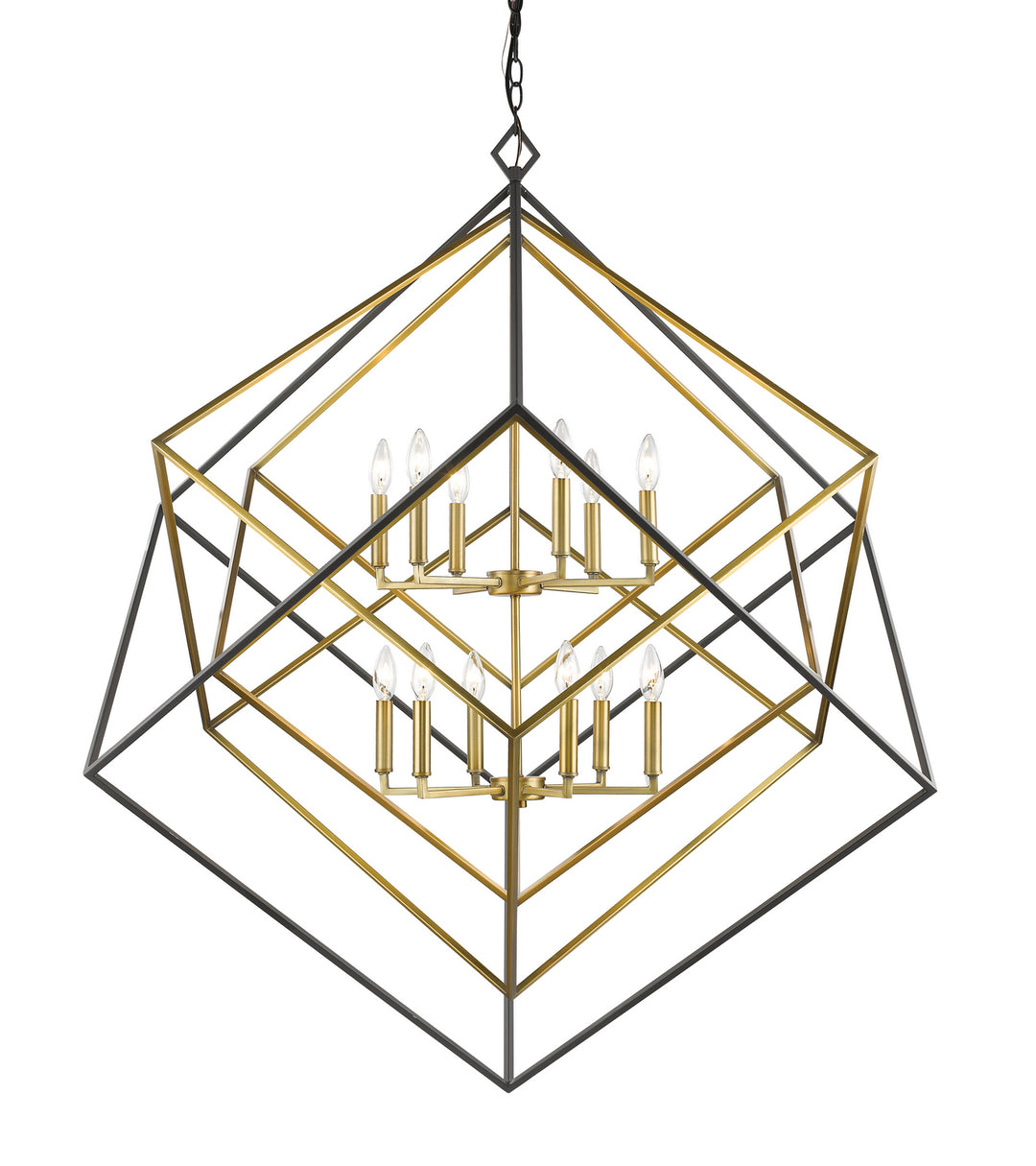 Z-Lite Canada - 457-12OBR-BRZ - 12 Light Chandelier - Euclid - Olde Brass + Bronze