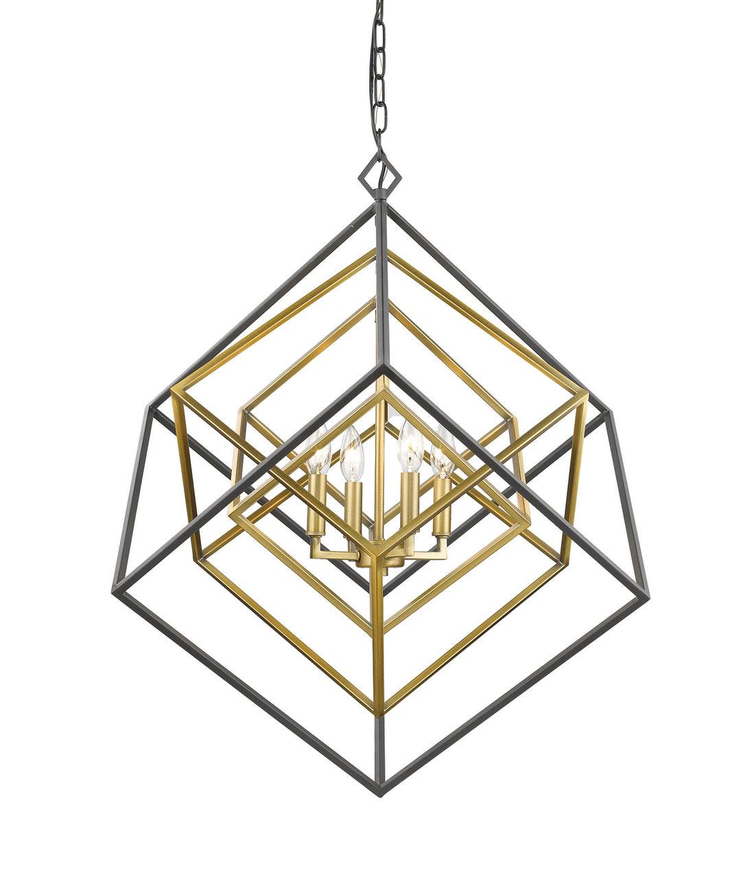 Z-Lite Canada - 457-4OBR-BRZ - Four Light Chandelier - Euclid - Olde Brass + Bronze
