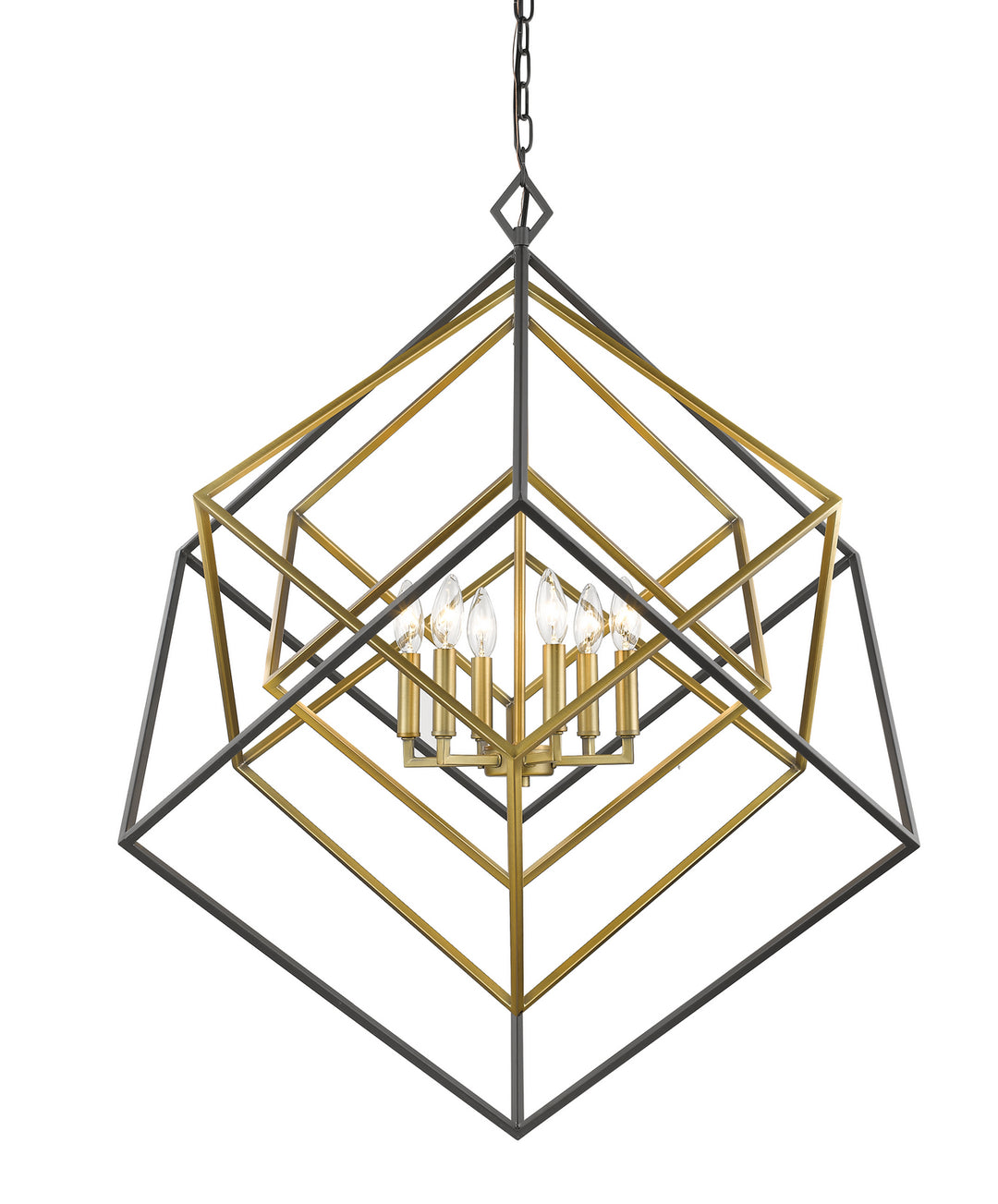 Z-Lite Canada - 457-6OBR-BRZ - Six Light Chandelier - Euclid - Olde Brass + Bronze