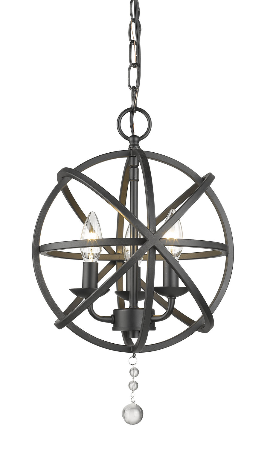 Tull Three Light Chandelier in Matte Black - available from The Lighting Shoppe, trusted by Canadian homeowners