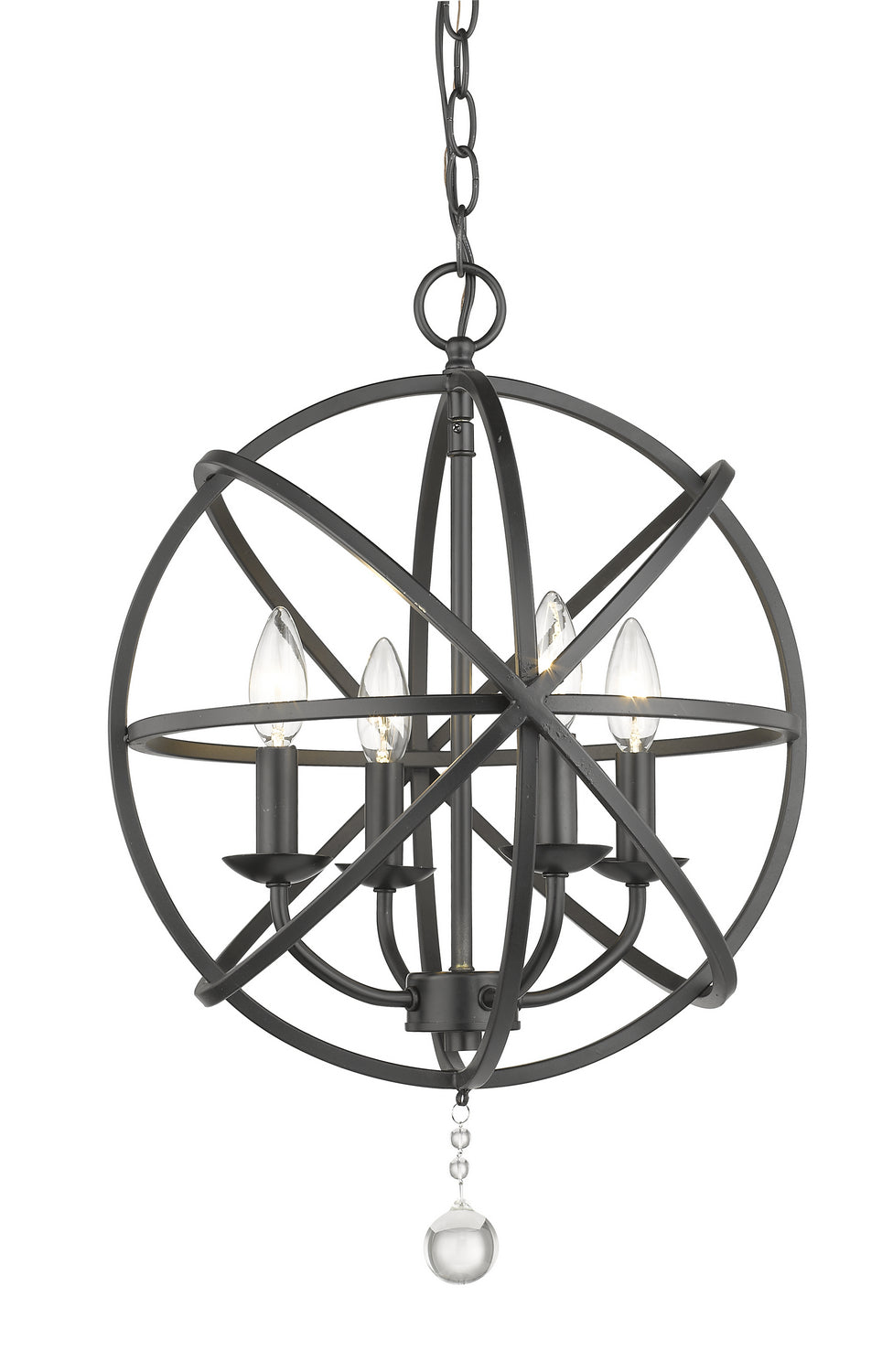 Tull Four Light Chandelier in Matte Black - available from The Lighting Shoppe, trusted by Canadian homeowners