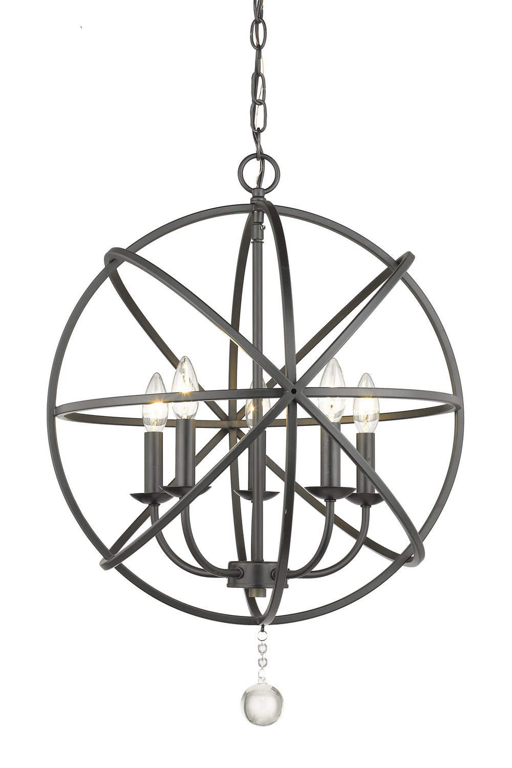 Tull Five Light Chandelier in Matte Black - available from The Lighting Shoppe, trusted by Canadian homeowners