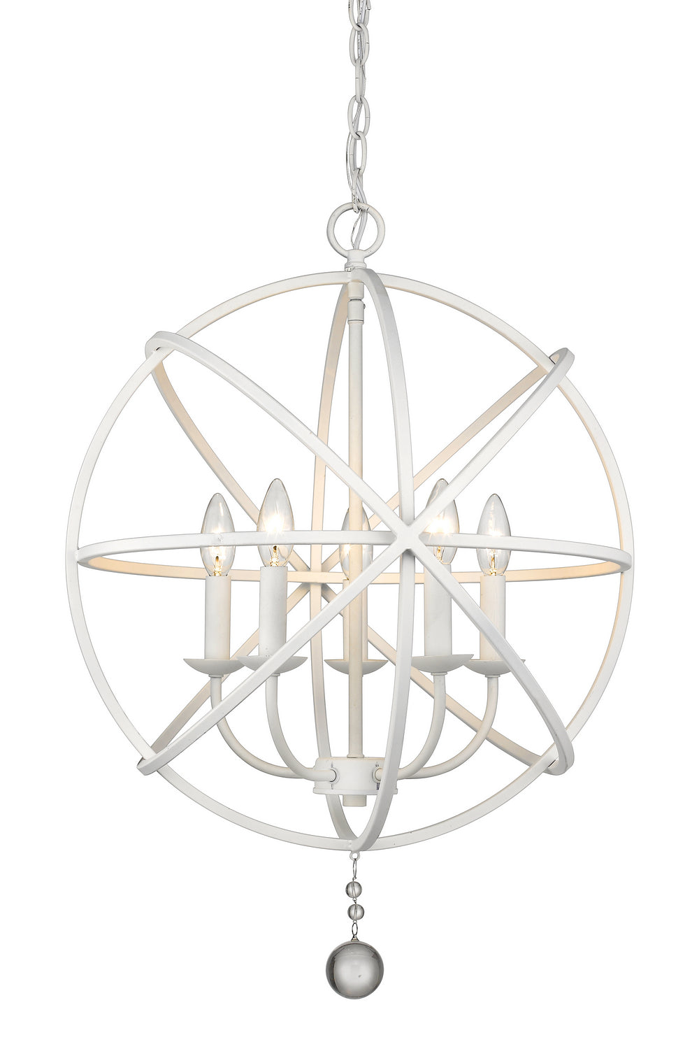 Tull Five Light Chandelier in Matte White - available from The Lighting Shoppe, trusted by Canadian homeowners