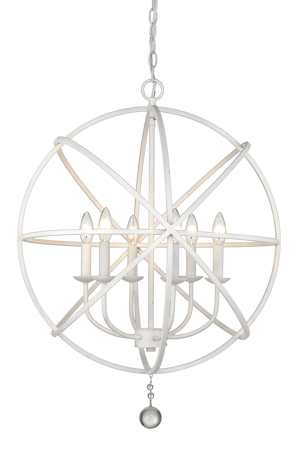 Tull Six Light Chandelier in Matte White - available from The Lighting Shoppe, trusted by Canadian homeowners