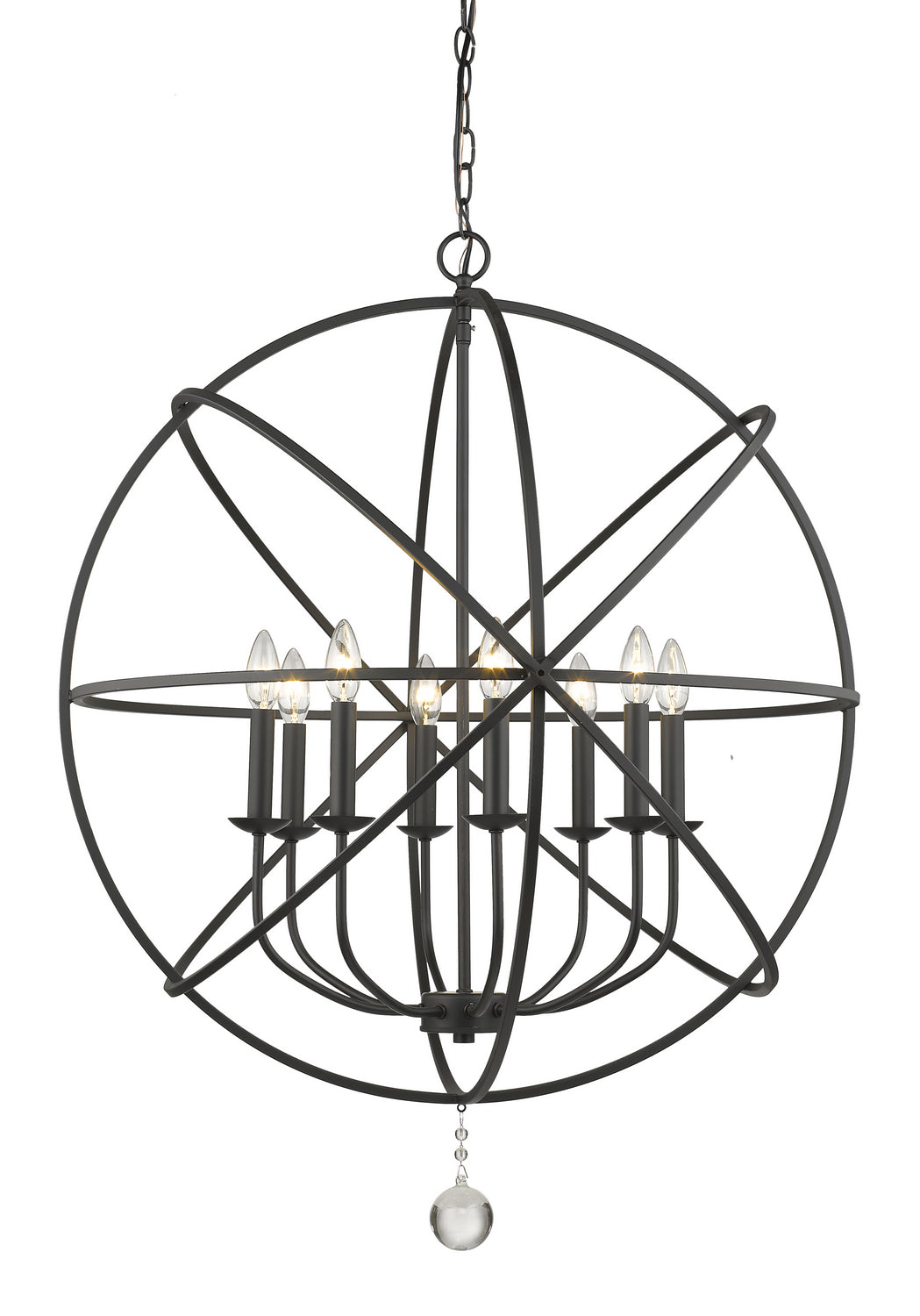 Tull Eight Light Chandelier in Matte Black - available from The Lighting Shoppe, trusted by Canadian homeowners