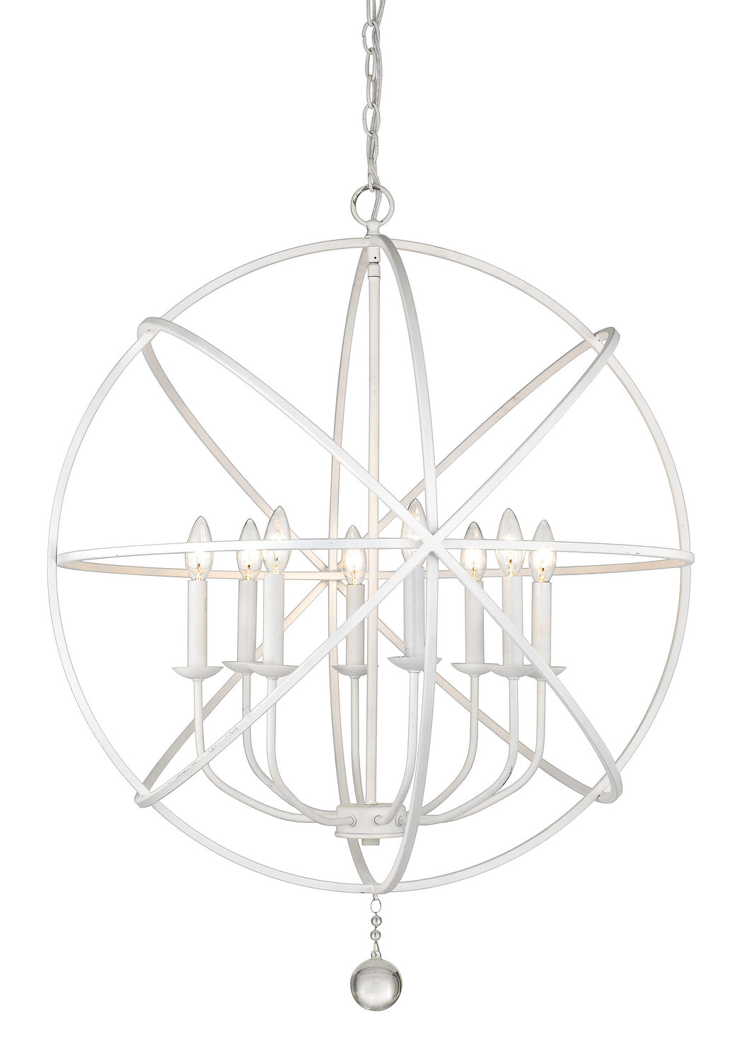 Tull Eight Light Chandelier in Matte White - available from The Lighting Shoppe, trusted by Canadian homeowners