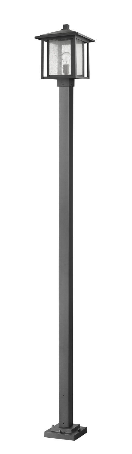 Aspen One Light Outdoor Post Mounted Fixture in Black - available from The Lighting Shoppe, trusted by Canadian homeowners