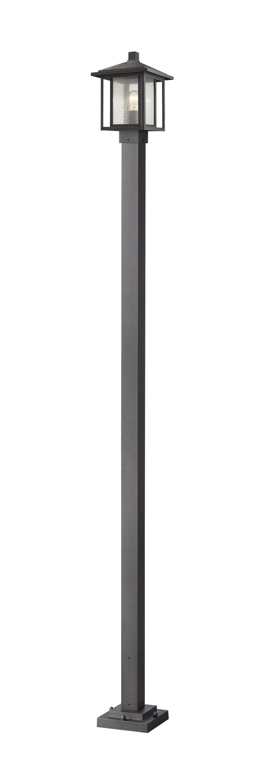 Aspen One Light Outdoor Post Mounted Fixture in Black - available from The Lighting Shoppe, trusted by Canadian homeowners