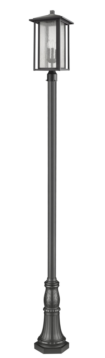 Aspen Three Light Outdoor Post Mounted Fixture in Black - available from The Lighting Shoppe, trusted by Canadian homeowners