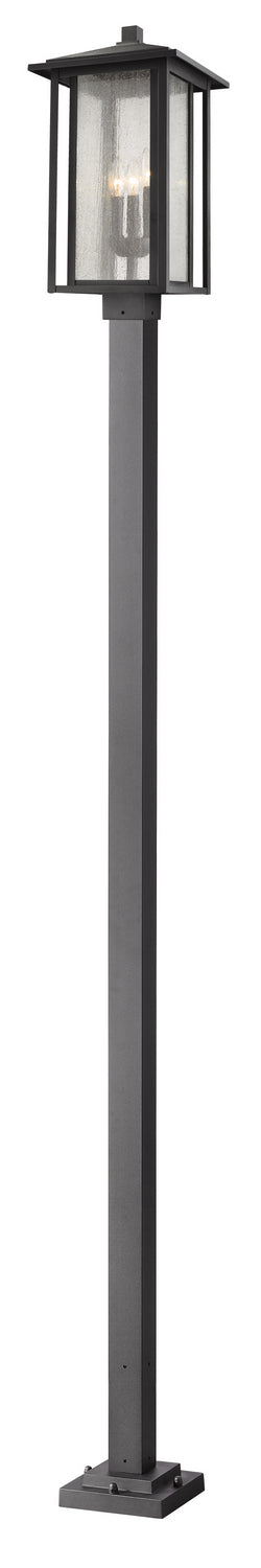 Aspen Three Light Outdoor Post Mounted Fixture in Black - available from The Lighting Shoppe, trusted by Canadian homeowners