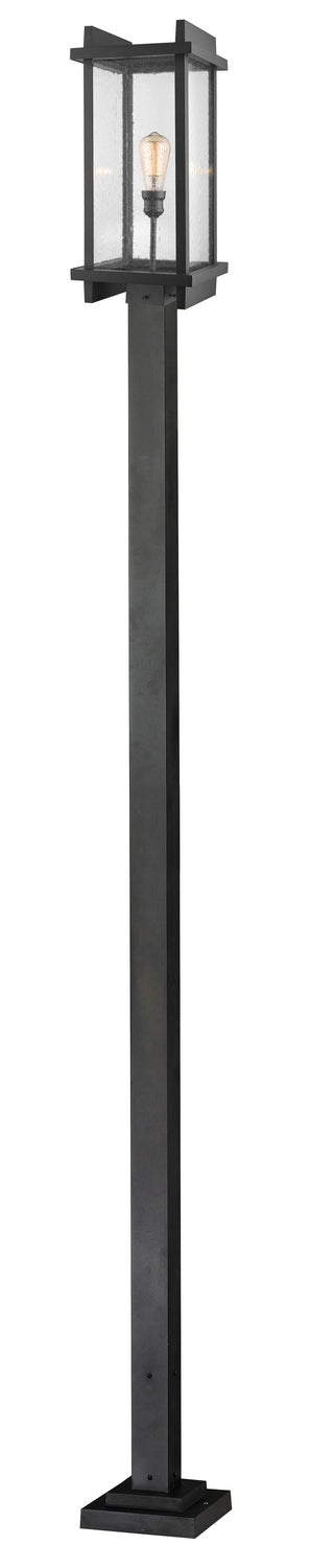 Fallow One Light Outdoor Post Mounted Fixture in Black - available from The Lighting Shoppe, trusted by Canadian homeowners