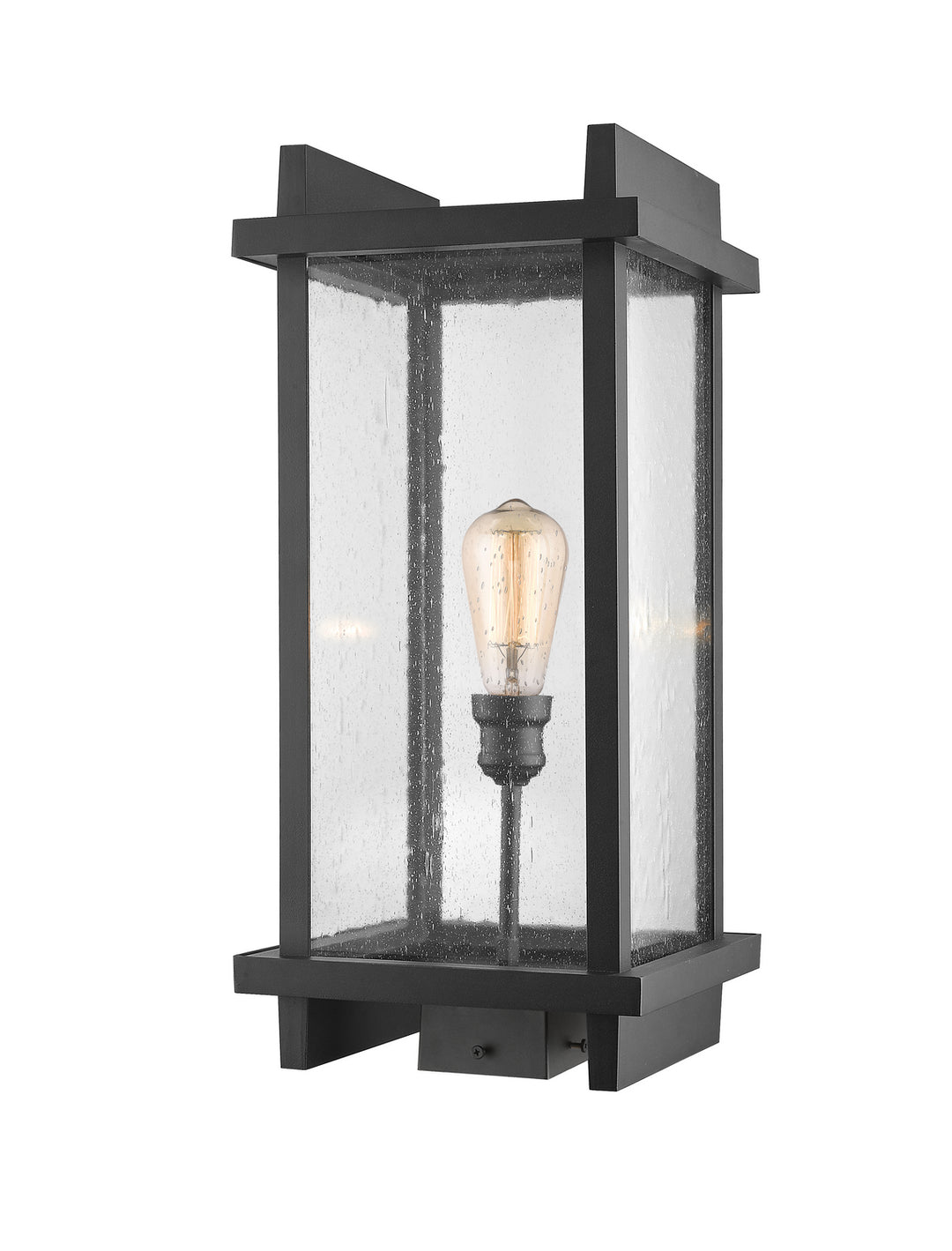 Fallow One Light Outdoor Post Mount Fixture in Black - available from The Lighting Shoppe, trusted by Canadian homeowners