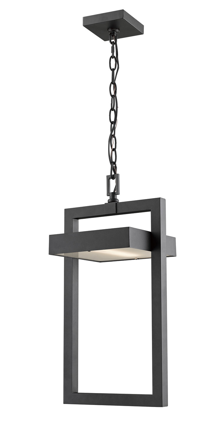 Luttrel LED Outdoor Chain Mount Ceiling Fixture in Black - available from The Lighting Shoppe, trusted by Canadian homeowners