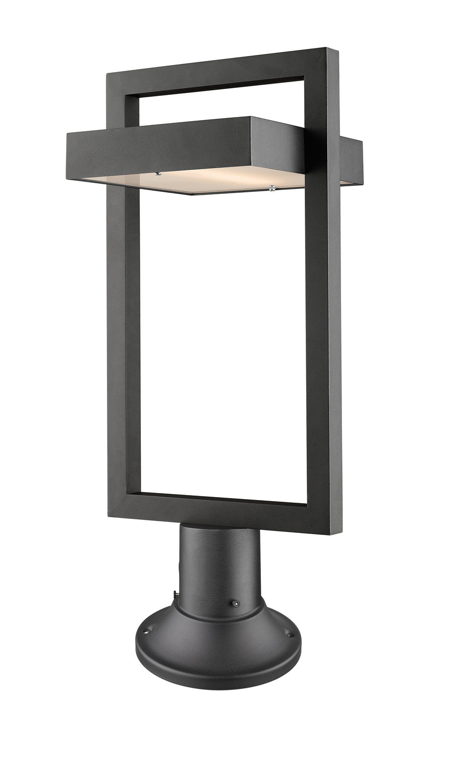 Luttrel LED Outdoor Pier Mounted Fixture in Black - available from The Lighting Shoppe, trusted by Canadian homeowners