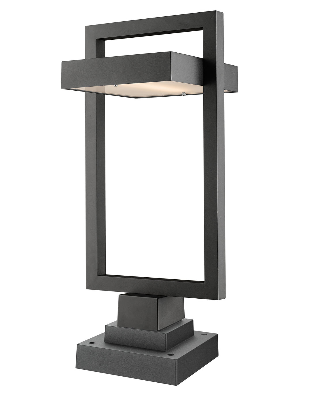 Luttrel LED Outdoor Pier Mounted Fixture in Black - available from The Lighting Shoppe, trusted by Canadian homeowners
