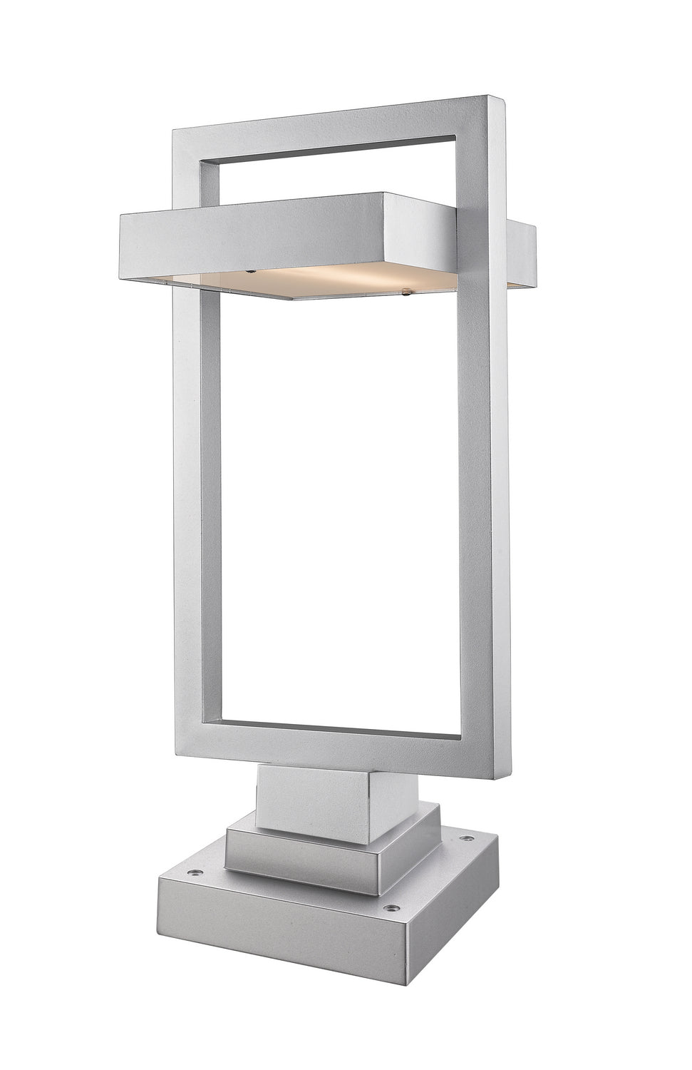 Luttrel LED Outdoor Pier Mounted Fixture in Silver - available from The Lighting Shoppe, trusted by Canadian homeowners