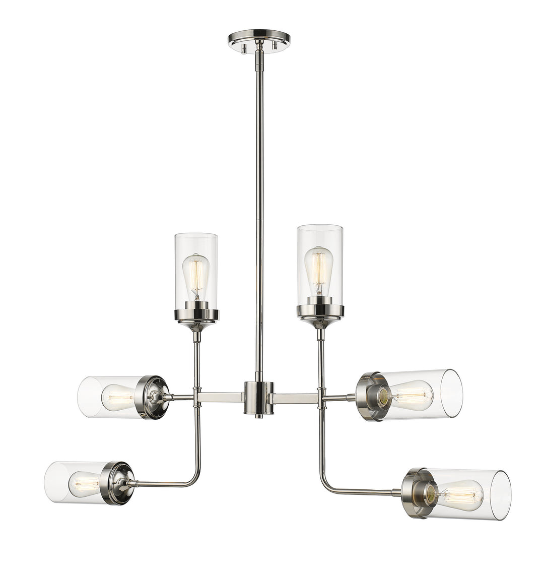 Z-Lite Canada - 617-6PN - Six Light Chandelier - Calliope - Polished Nickel
