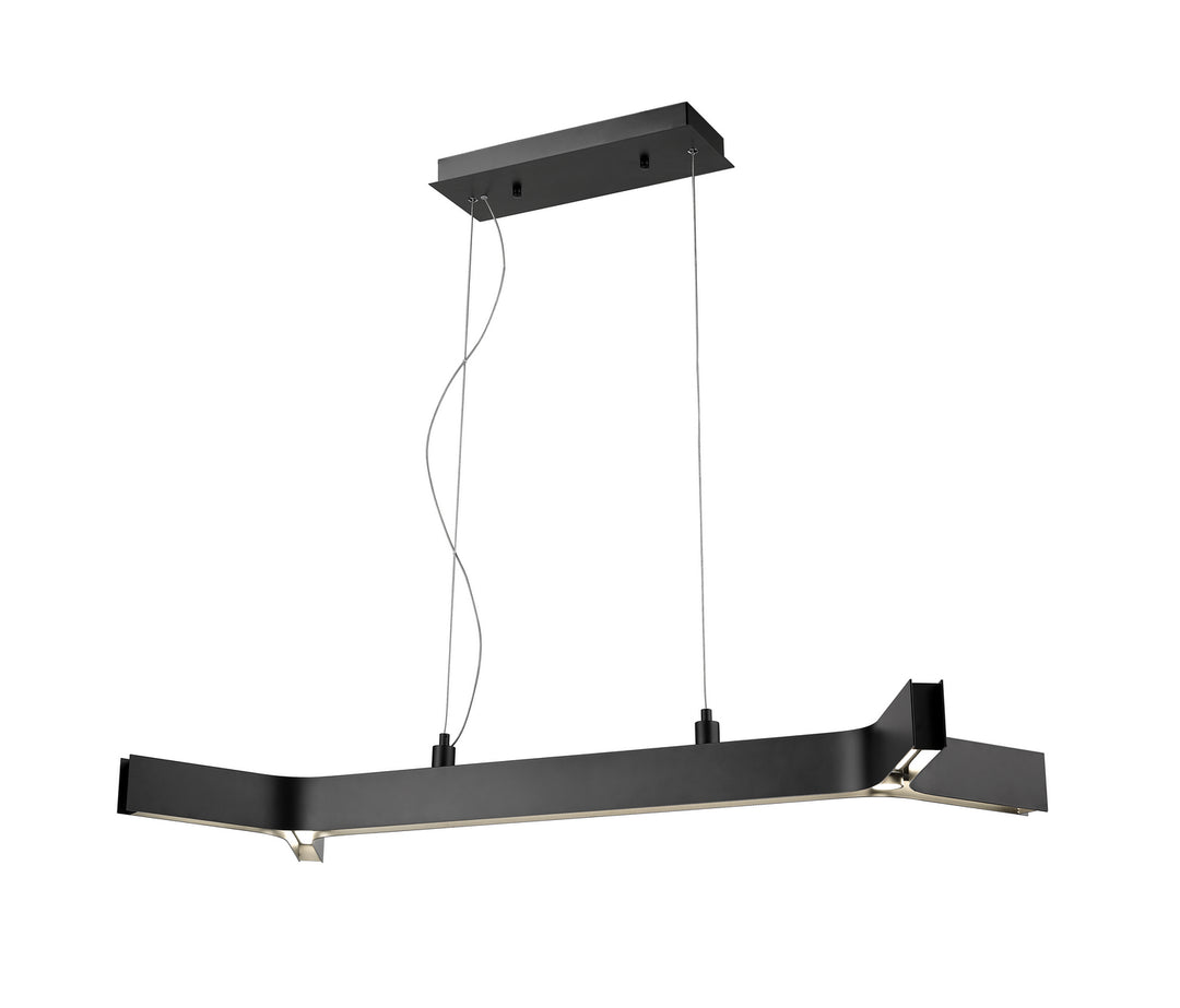 Arcano LED Linear Chandelier in Matte Black - available from The Lighting Shoppe, trusted by Canadian homeowners