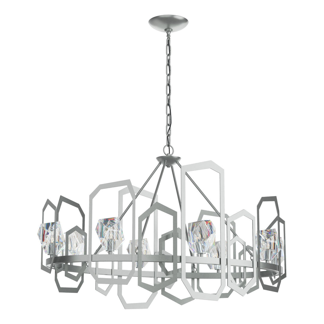 Hubbardton Forge Canada - 105020-SKT-82-CR - Eight Light Chandelier - Gatsby - Vintage Platinum
