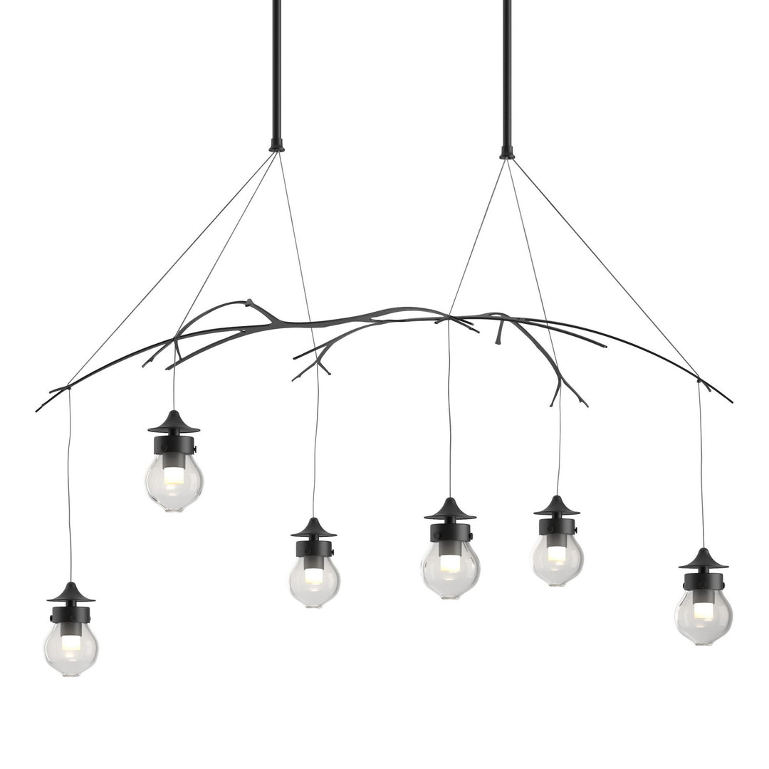 Hubbardton Forge Canada - 136560-SKT-STND-10-ZM0565 - Six Light Pendant - Kiwi - Black