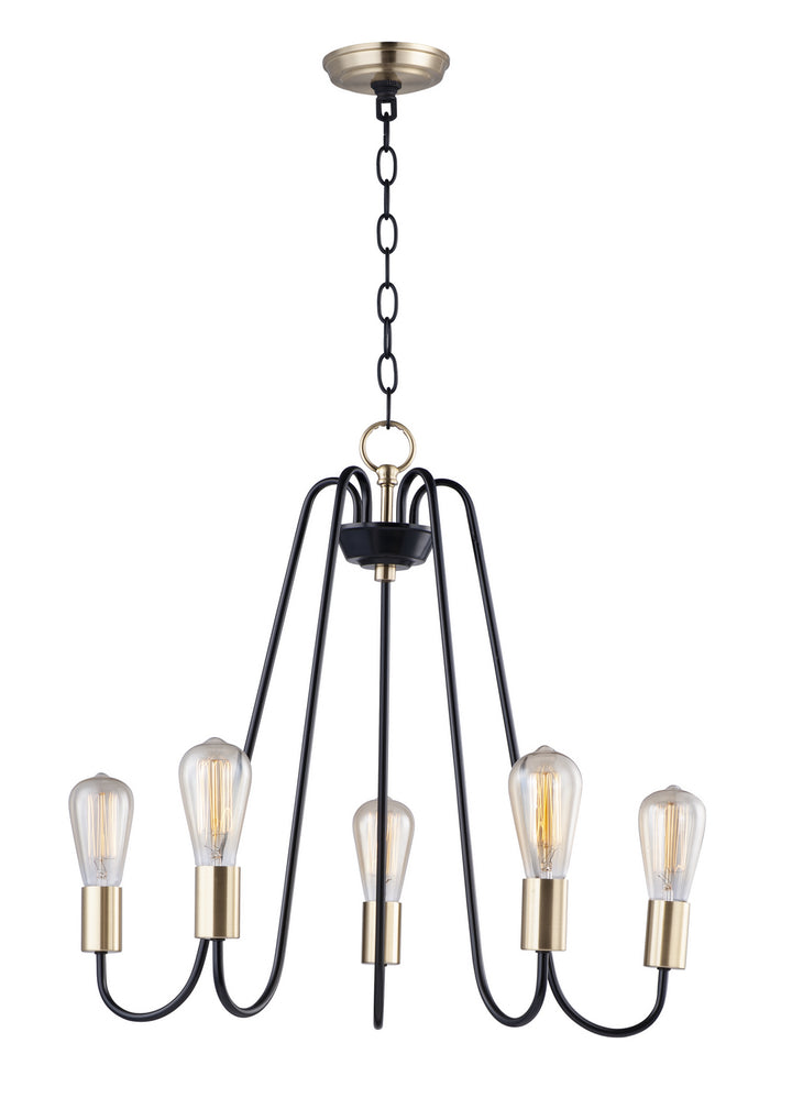 Maxim - 11735OIAB - Five Light Chandelier - Haven - Oil Rubbed Bronze / Antique Brass