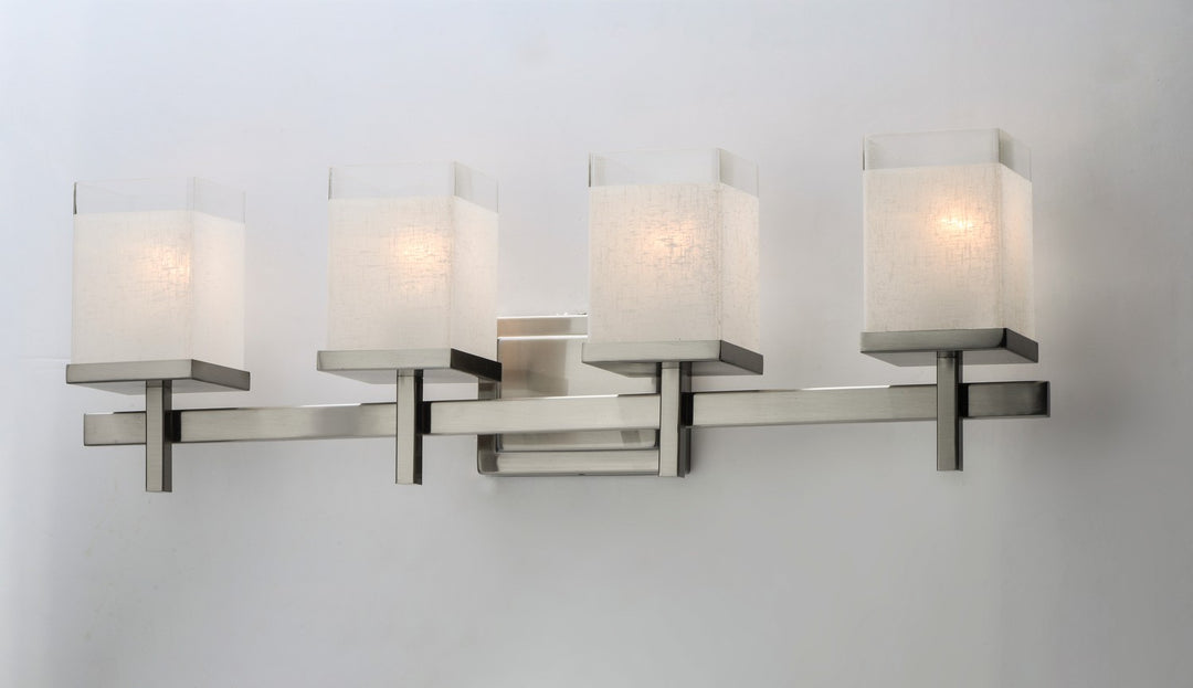 Maxim - 2154LNSN - Four Light Bath Vanity - Tetra - Satin Nickel
